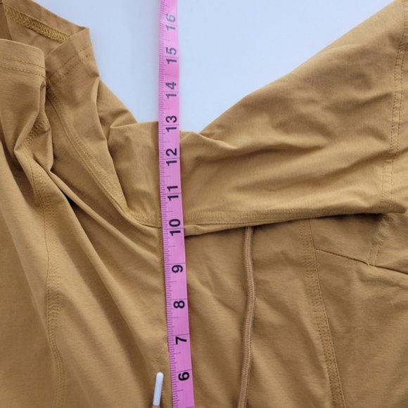 Zyia Pull On Drawstring High Waist Utility Cargo Zip Pocket Stretch Shorts - Picture 9 of 10